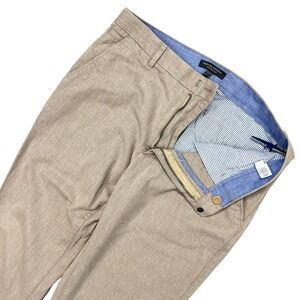 Banana Republic Kentfield Mens Tan Chino Pants 33x32‎ (TAG 33x34) Flat Front